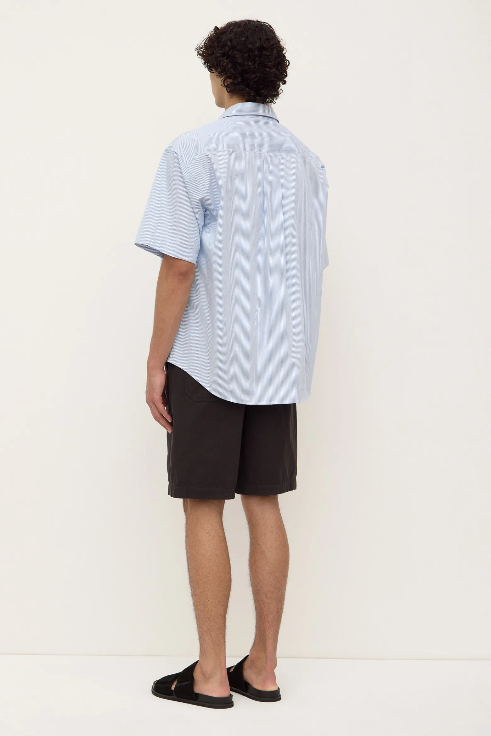 Aron Poplin Stripe Short Sleeve Shirt