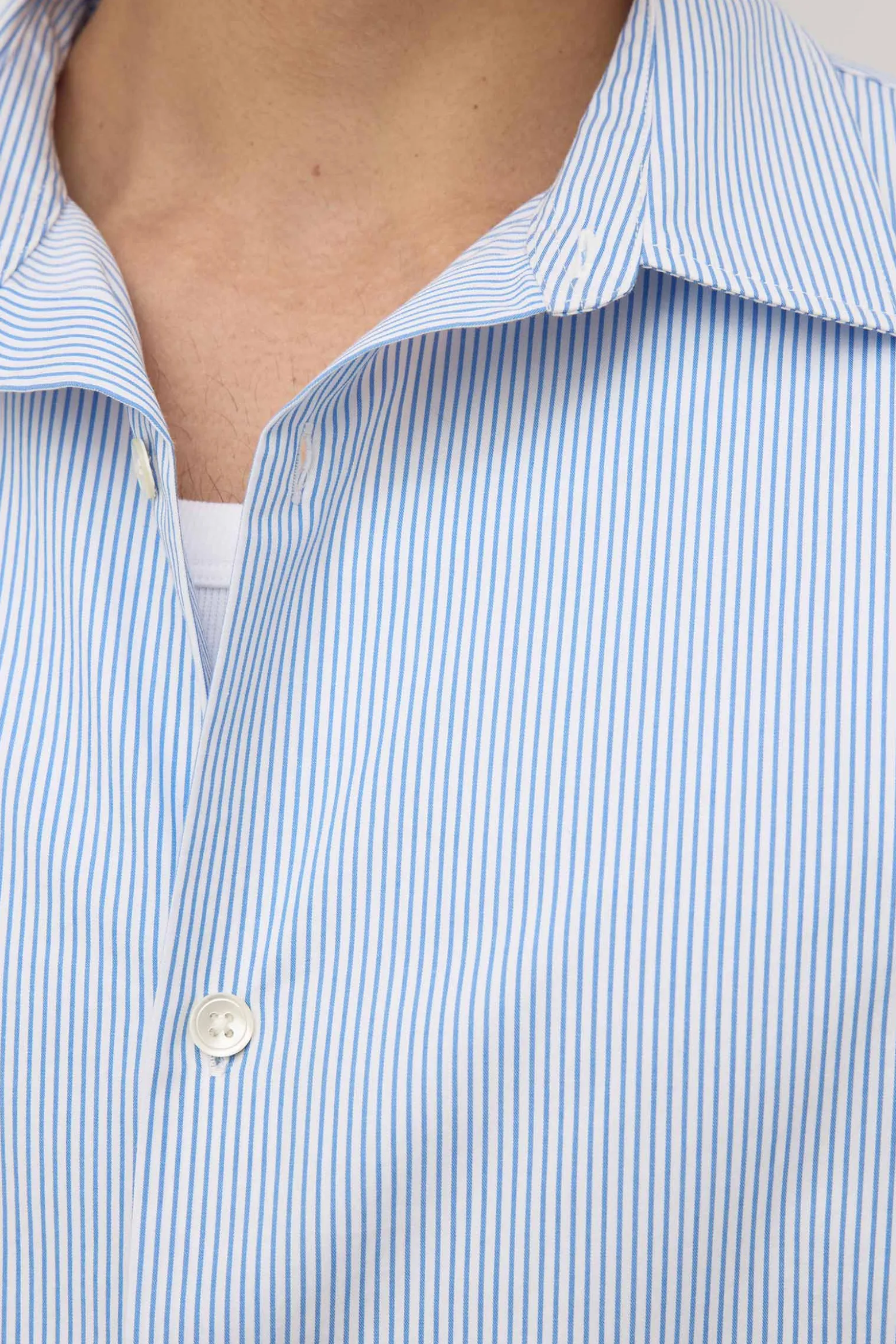 Aron Poplin Stripe Short Sleeve Shirt