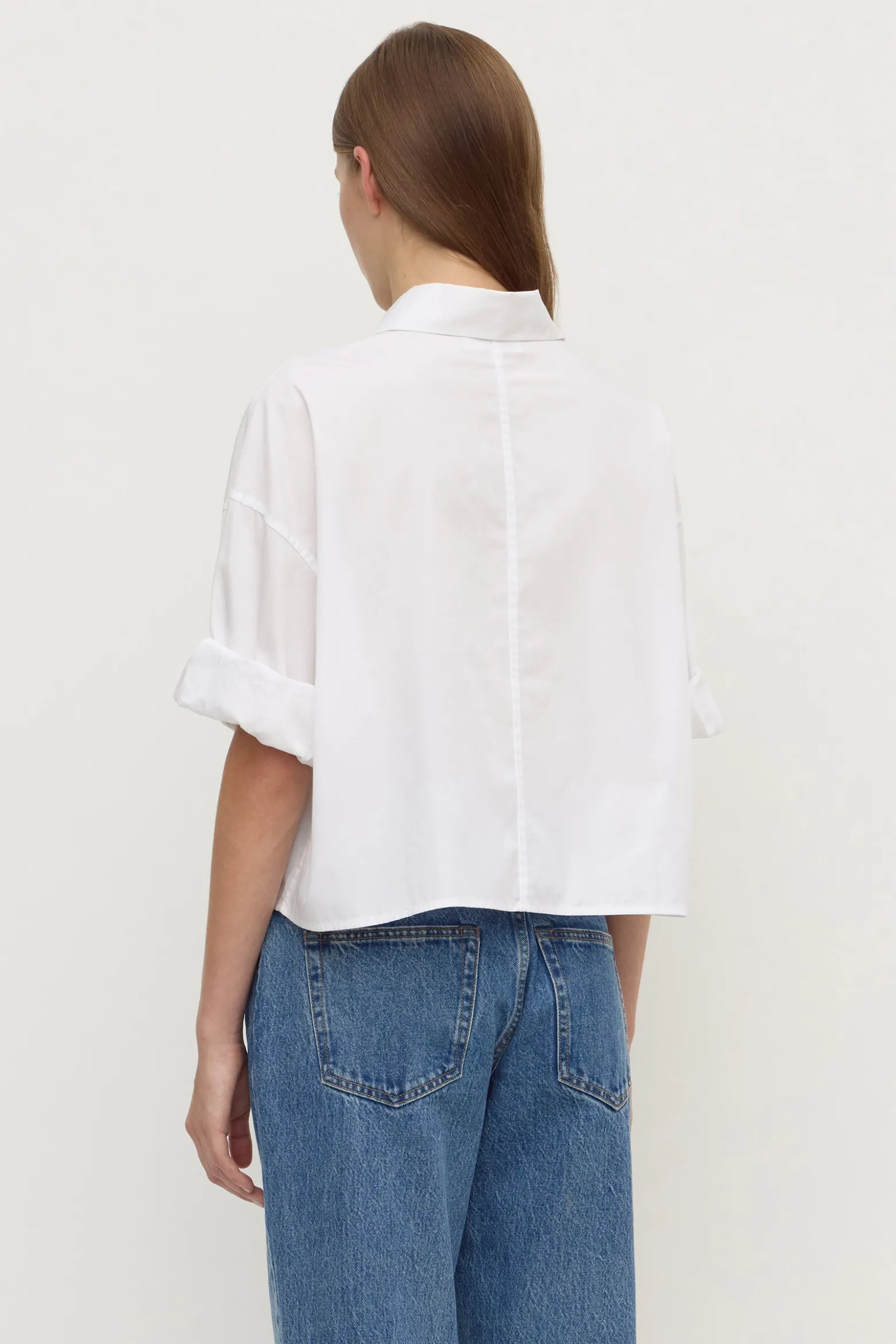 Aurora Cropped Poplin Shirt
