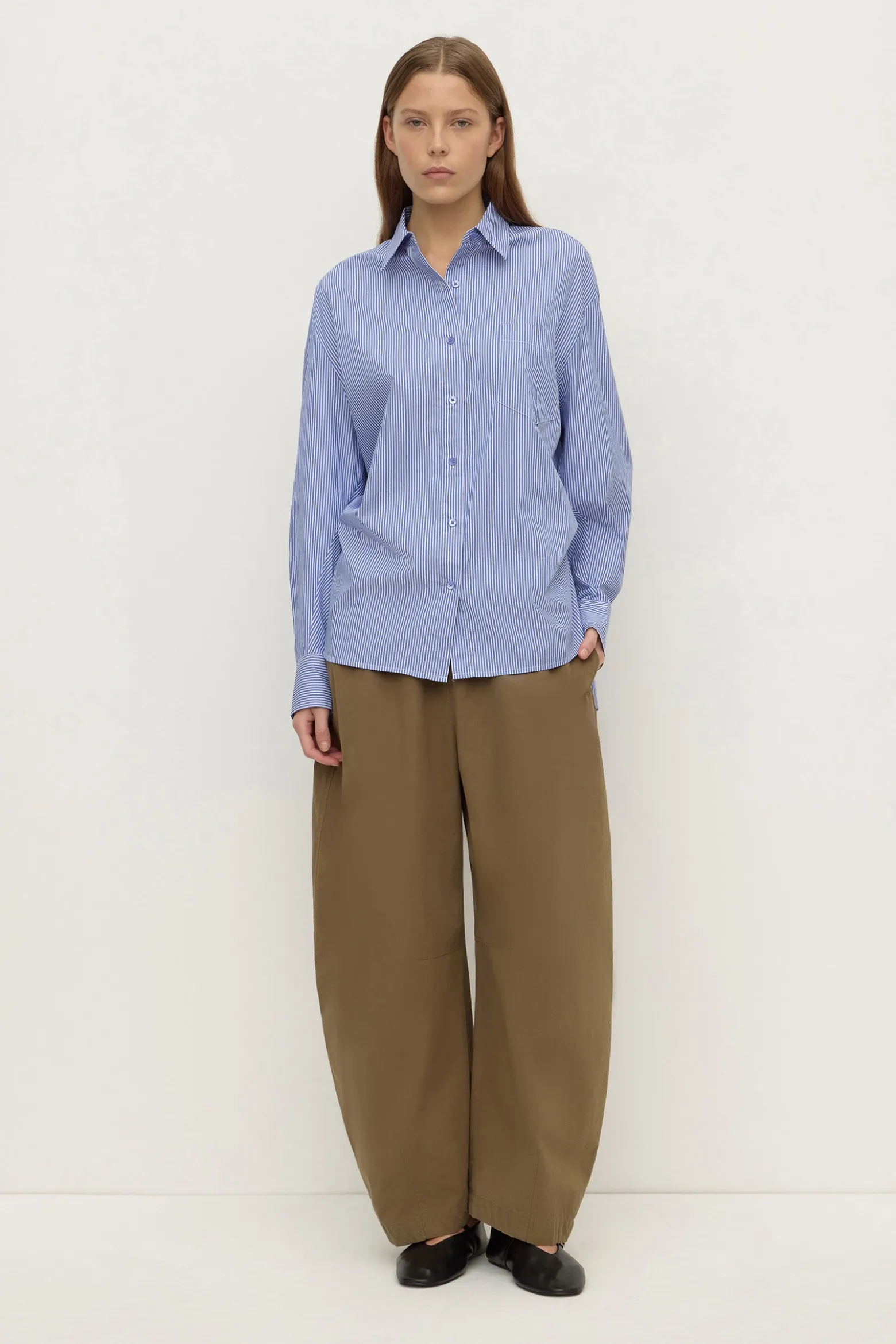 Ava Stripe Poplin Shirt