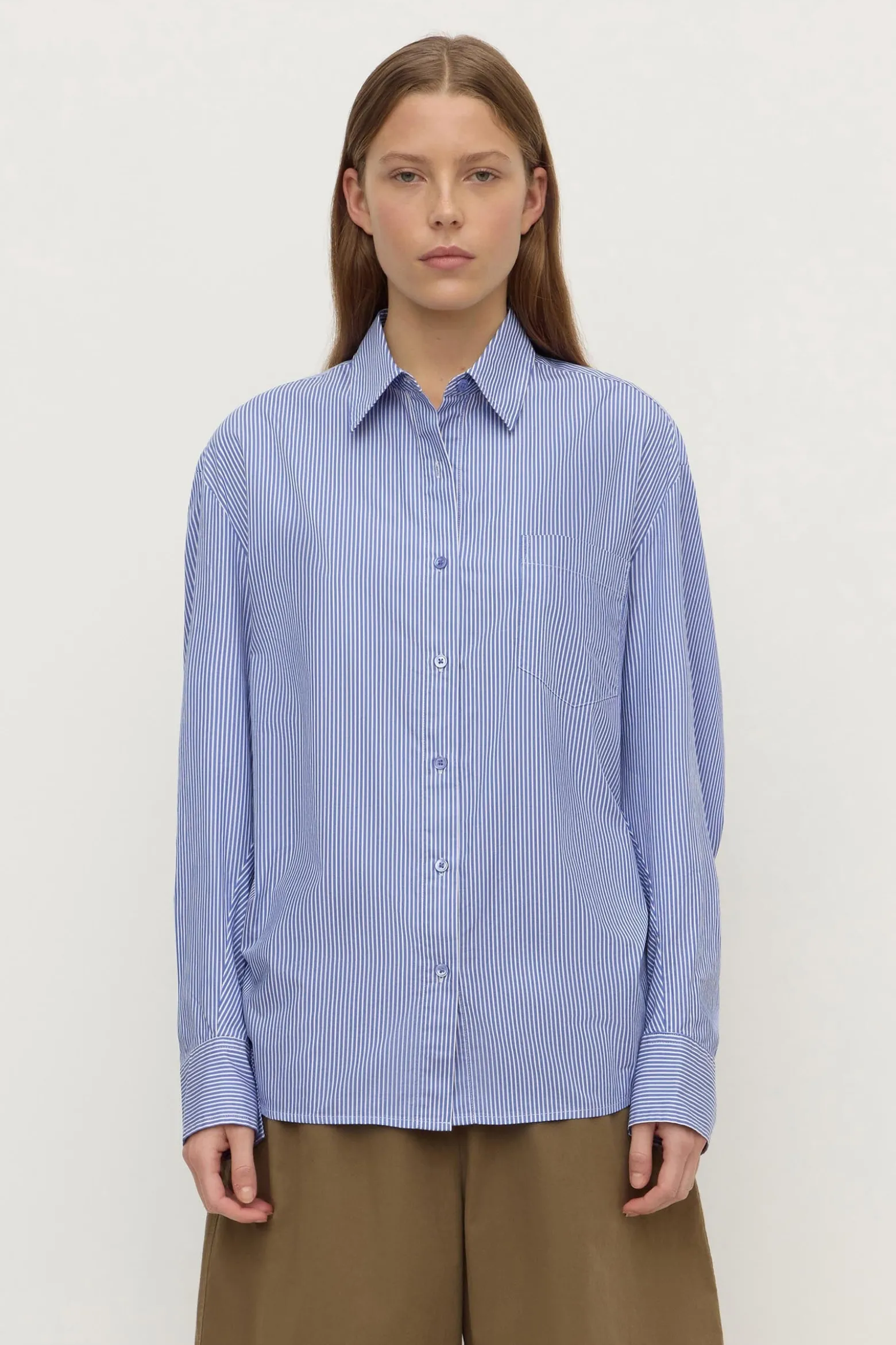 Ava Stripe Poplin Shirt