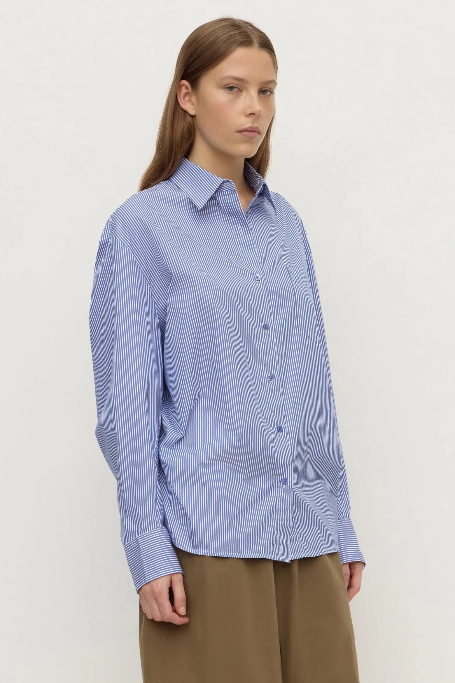 Ava Stripe Poplin Shirt