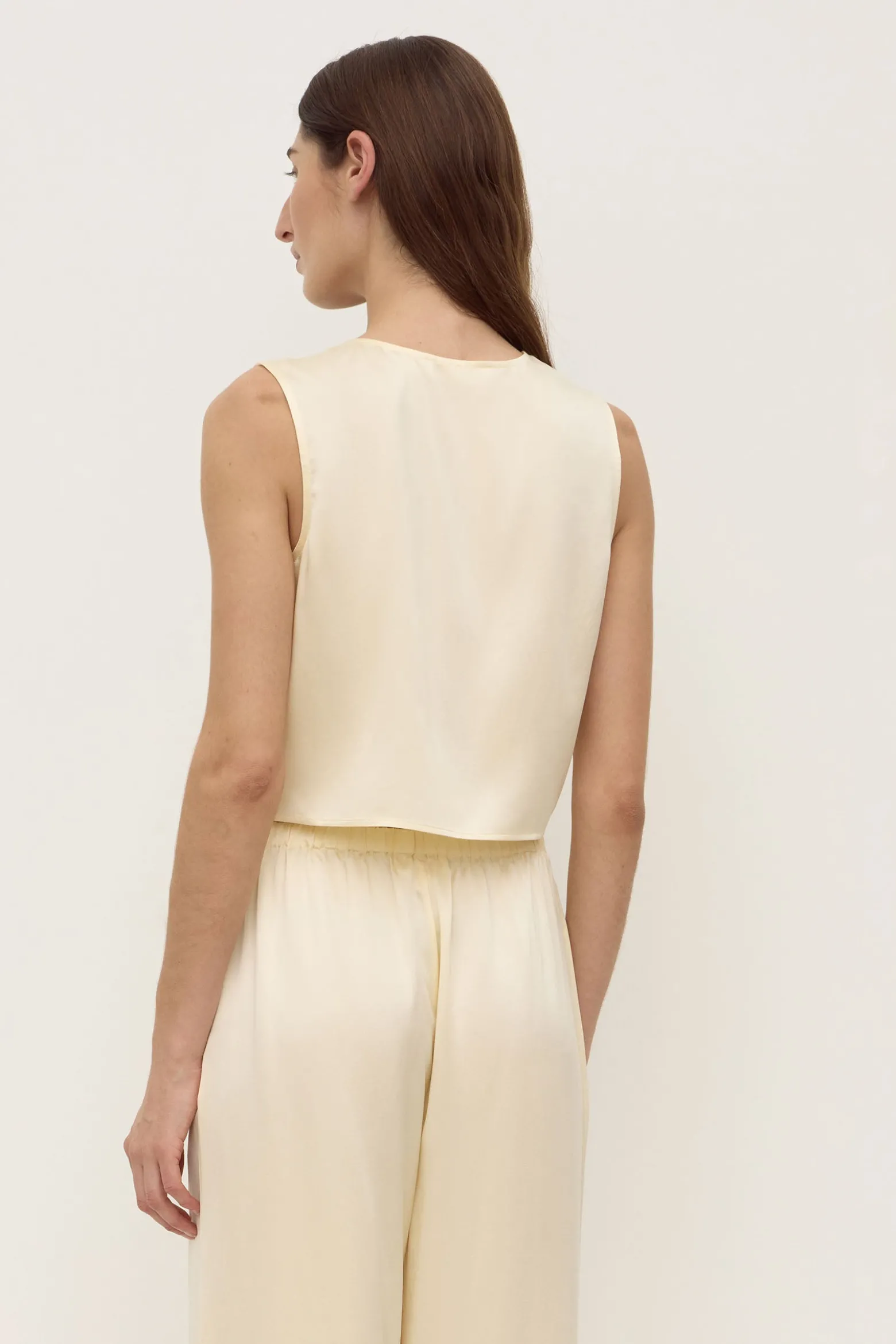 Beal Silk Tie Front Top