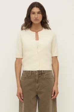 Carina Merino Wool Short Sleeve Cardigan