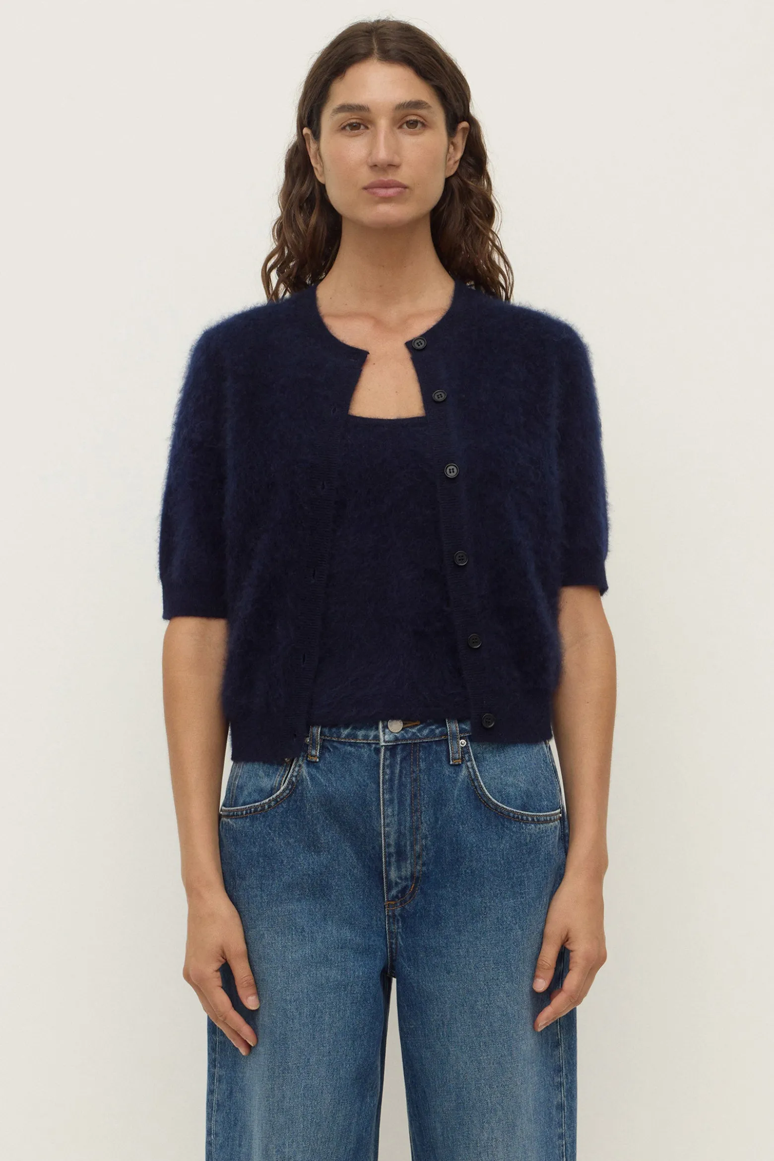 Carina Merino Wool Short Sleeve Cardigan