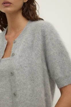 Carina Merino Wool Short Sleeve Cardigan