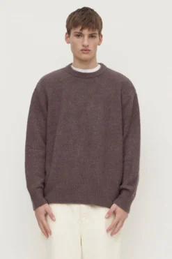 Dover Boucle Knit Cashmere Crew