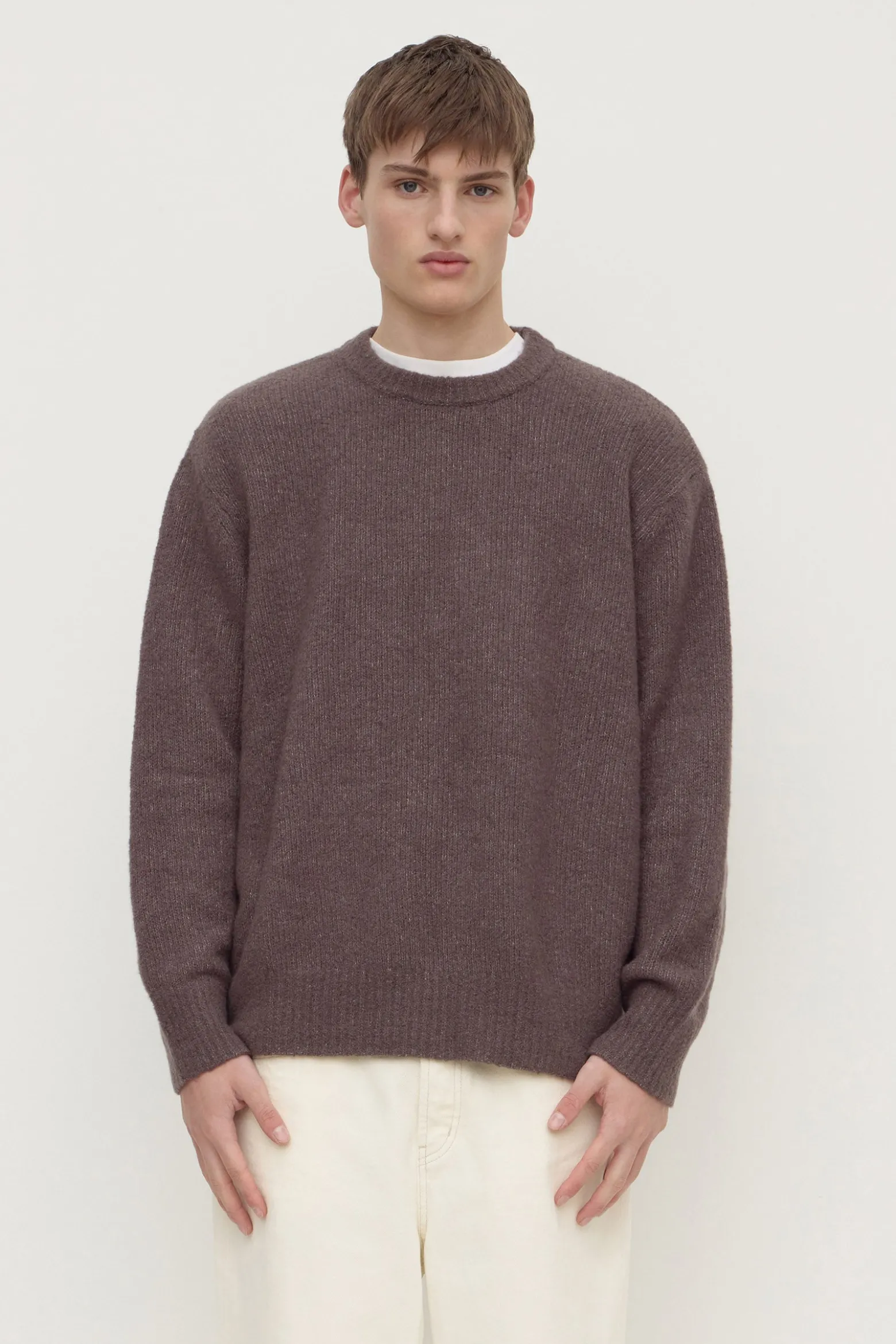 Dover Boucle Knit Cashmere Crew