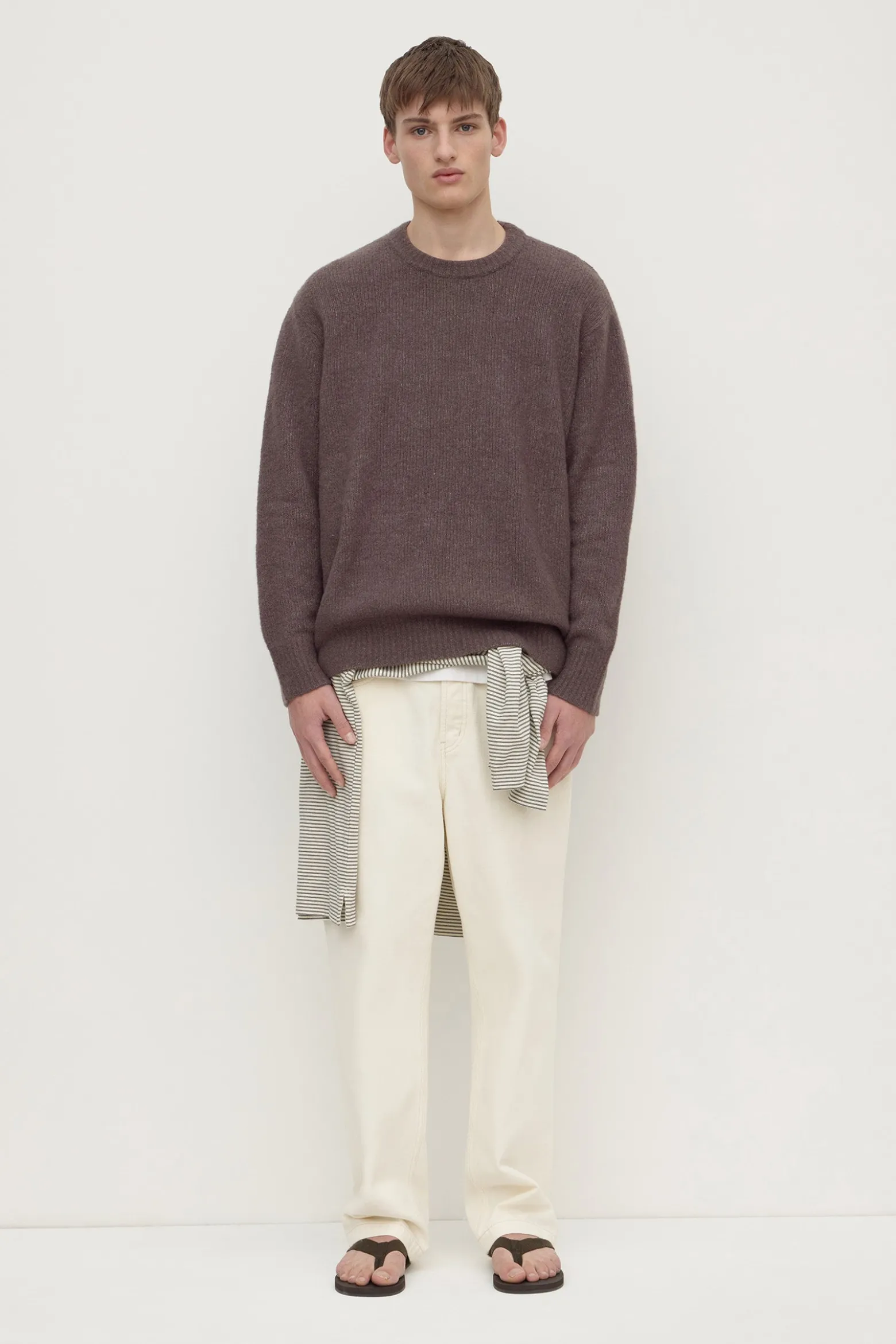 Dover Boucle Knit Cashmere Crew