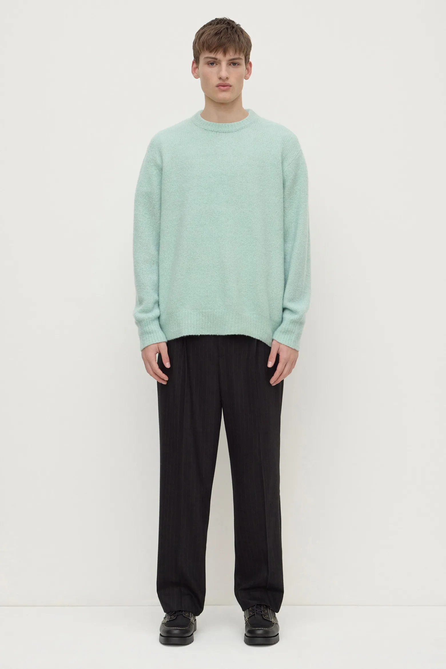 Dover Boucle Knit Cashmere Crew