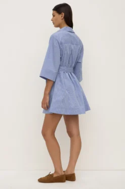 Erina Stripe Mini Shirt Dress