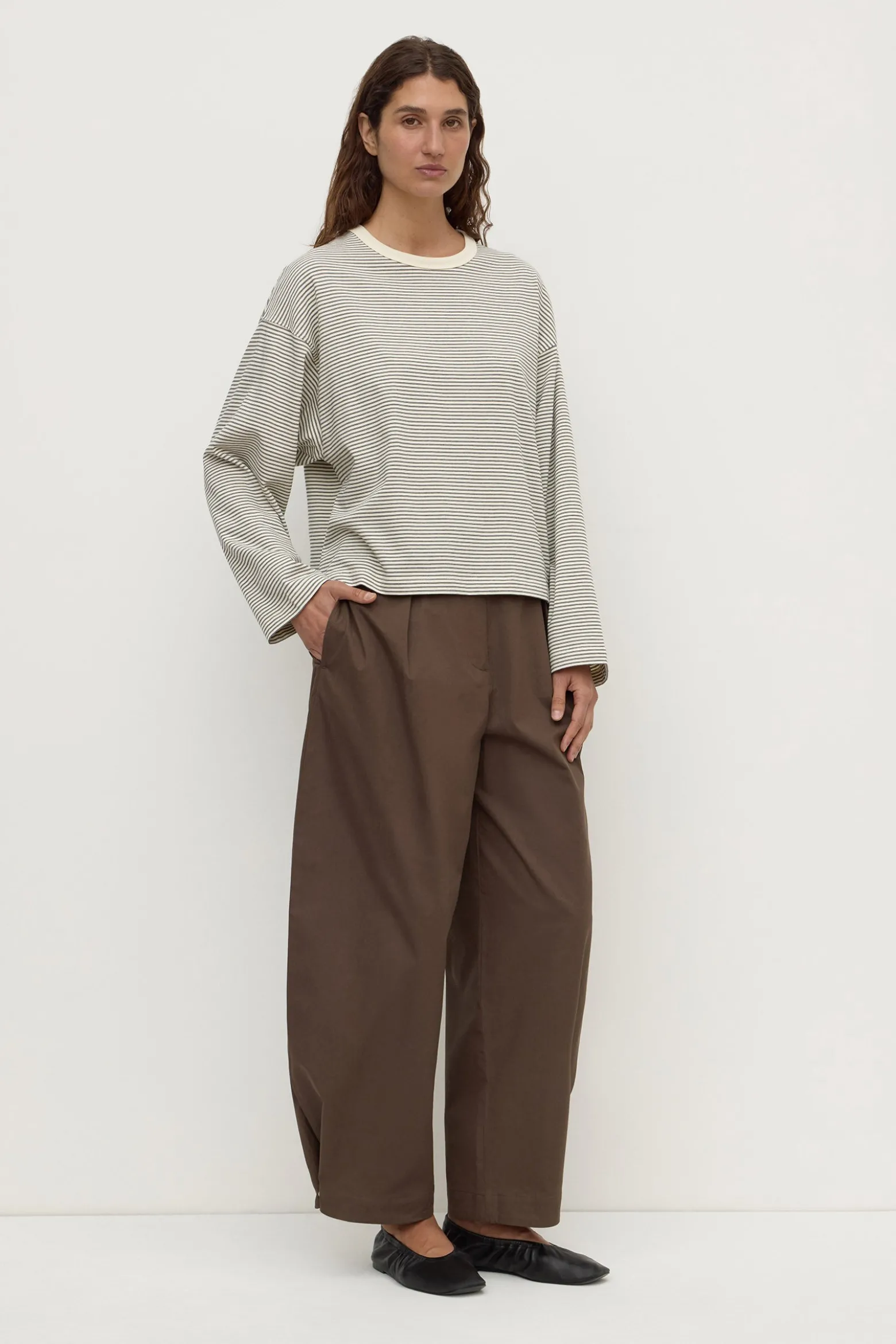 Malone Stripe Wide Sleeve Tee