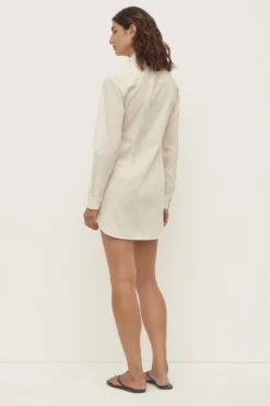 Marina Stripe Fitted Shirt Dress
