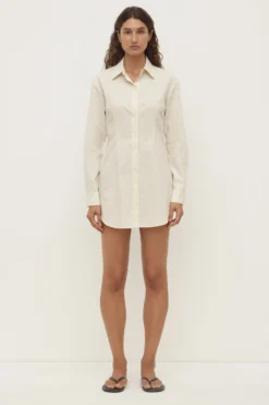 Marina Stripe Fitted Shirt Dress