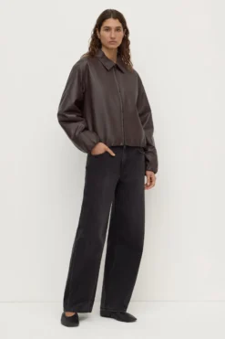 Myra Leather Bomber Jacket