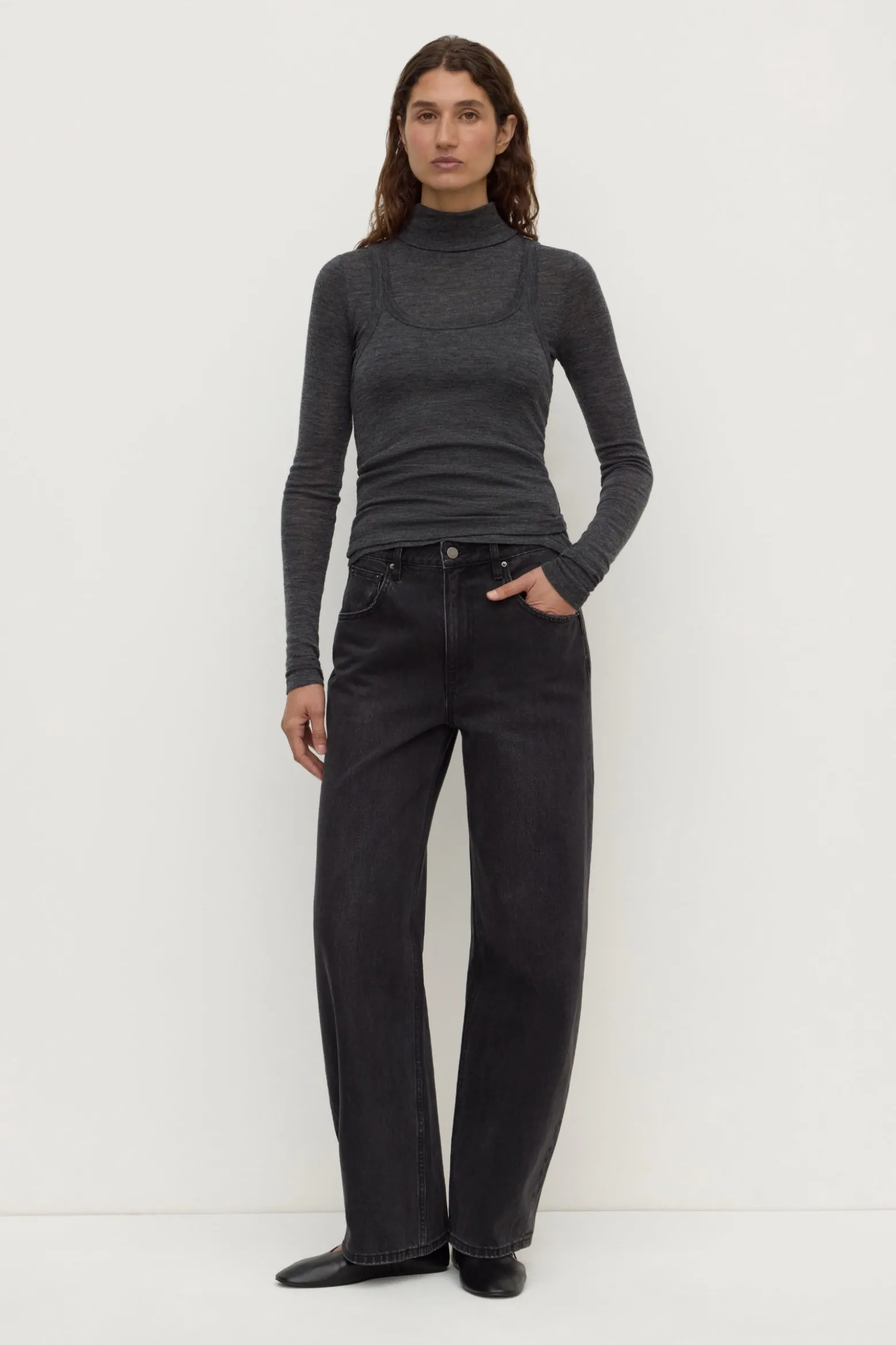 Nora Merino Wool Layered Turtleneck