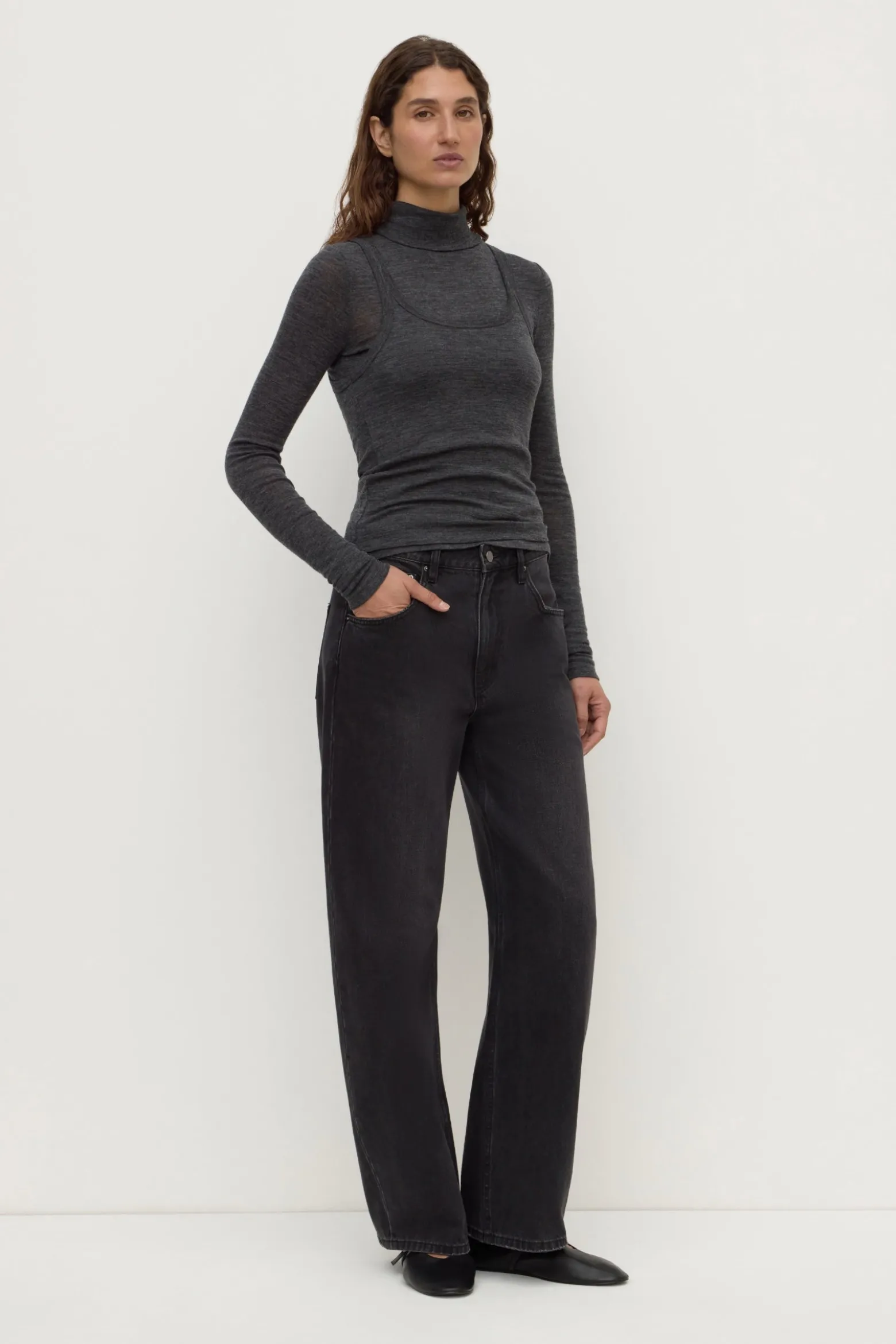 Nora Merino Wool Layered Turtleneck