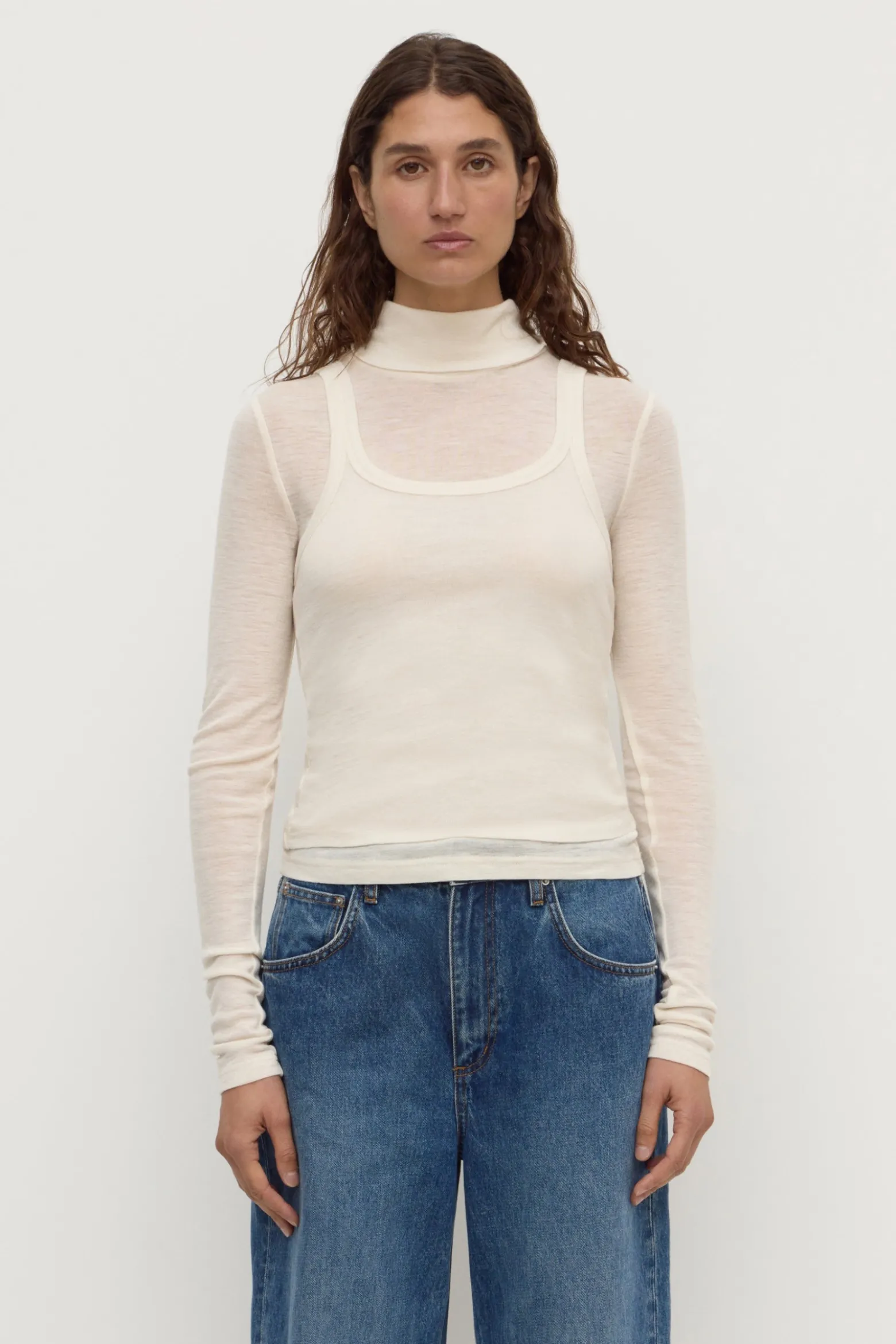 Nora Merino Wool Layered Turtleneck