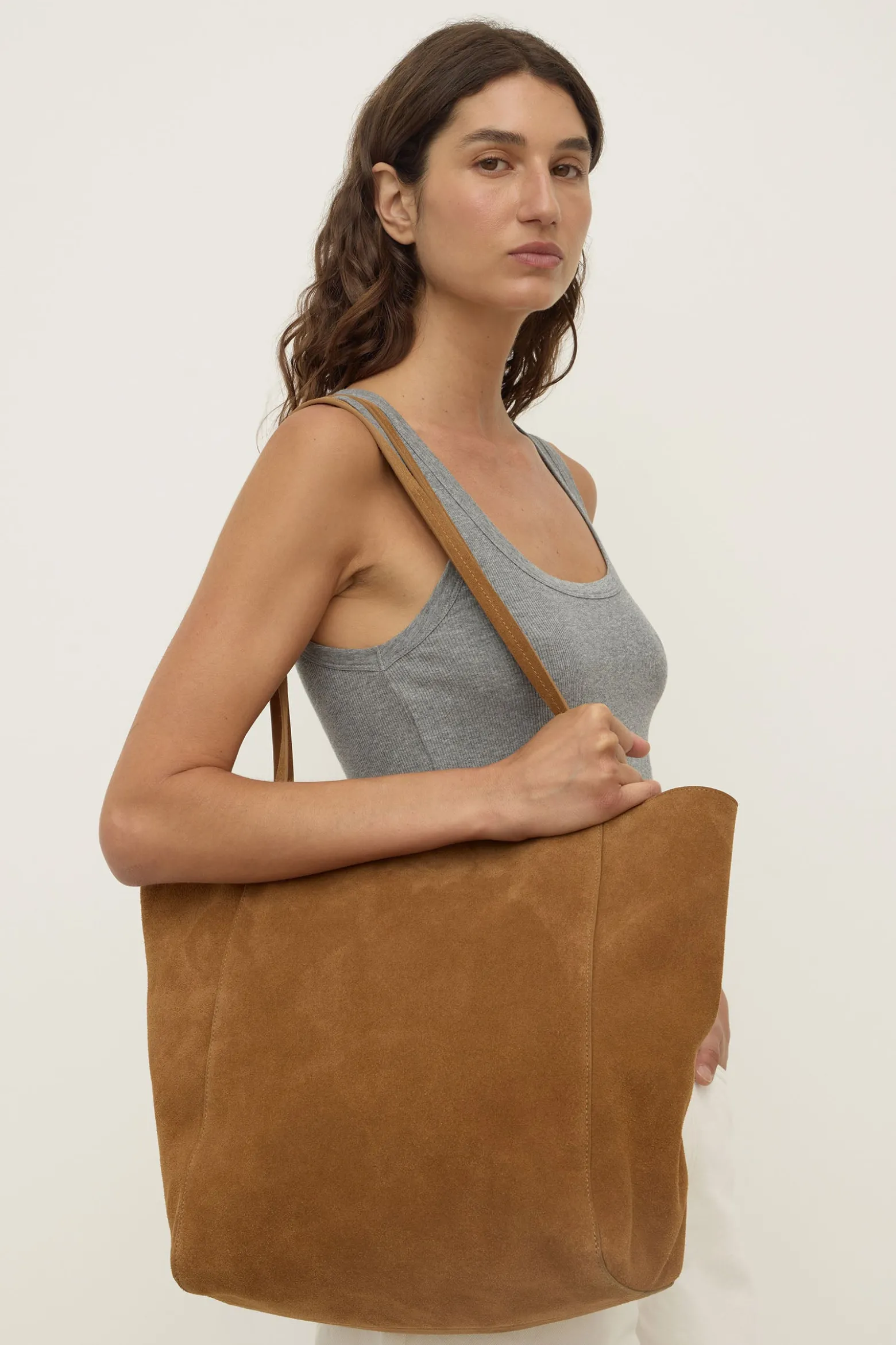Paige Suede Tote Bag
