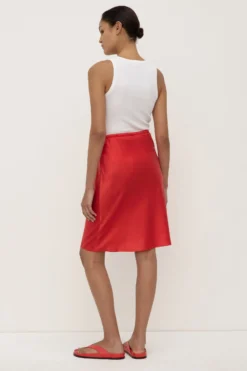 Pippa Silk Knee Length Skirt