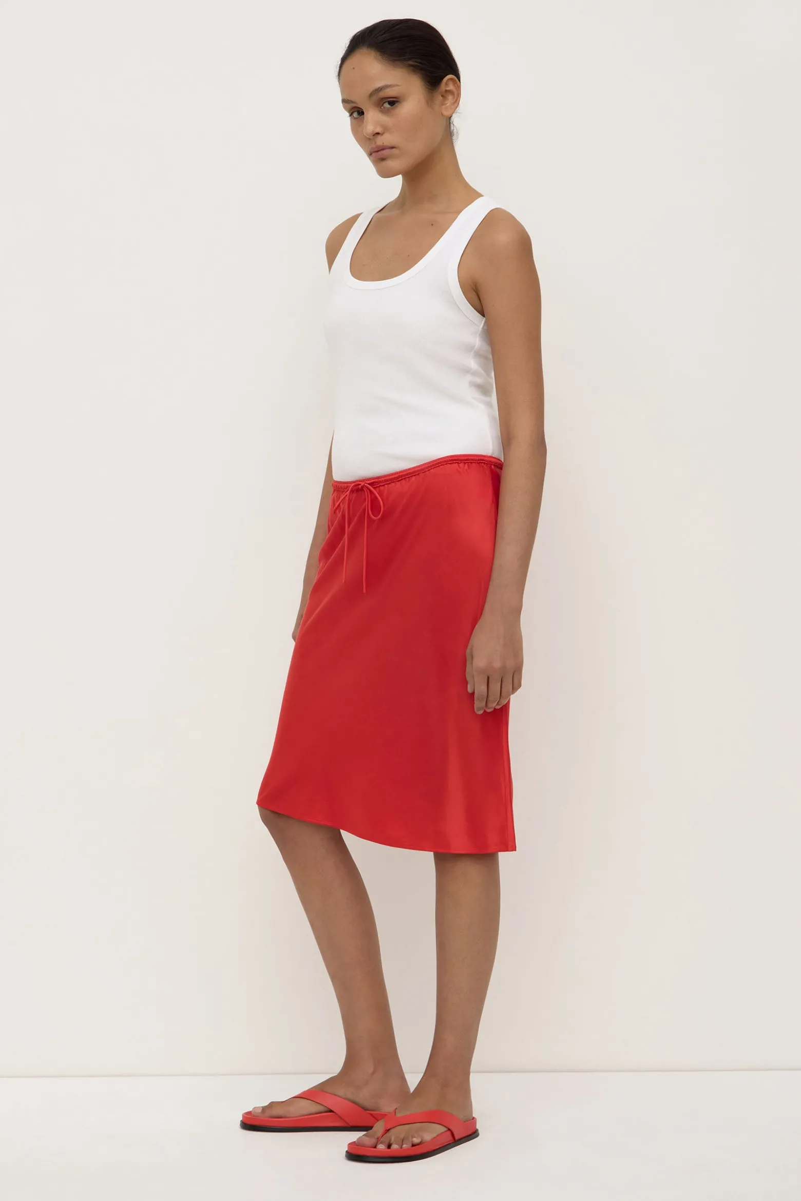Pippa Silk Knee Length Skirt