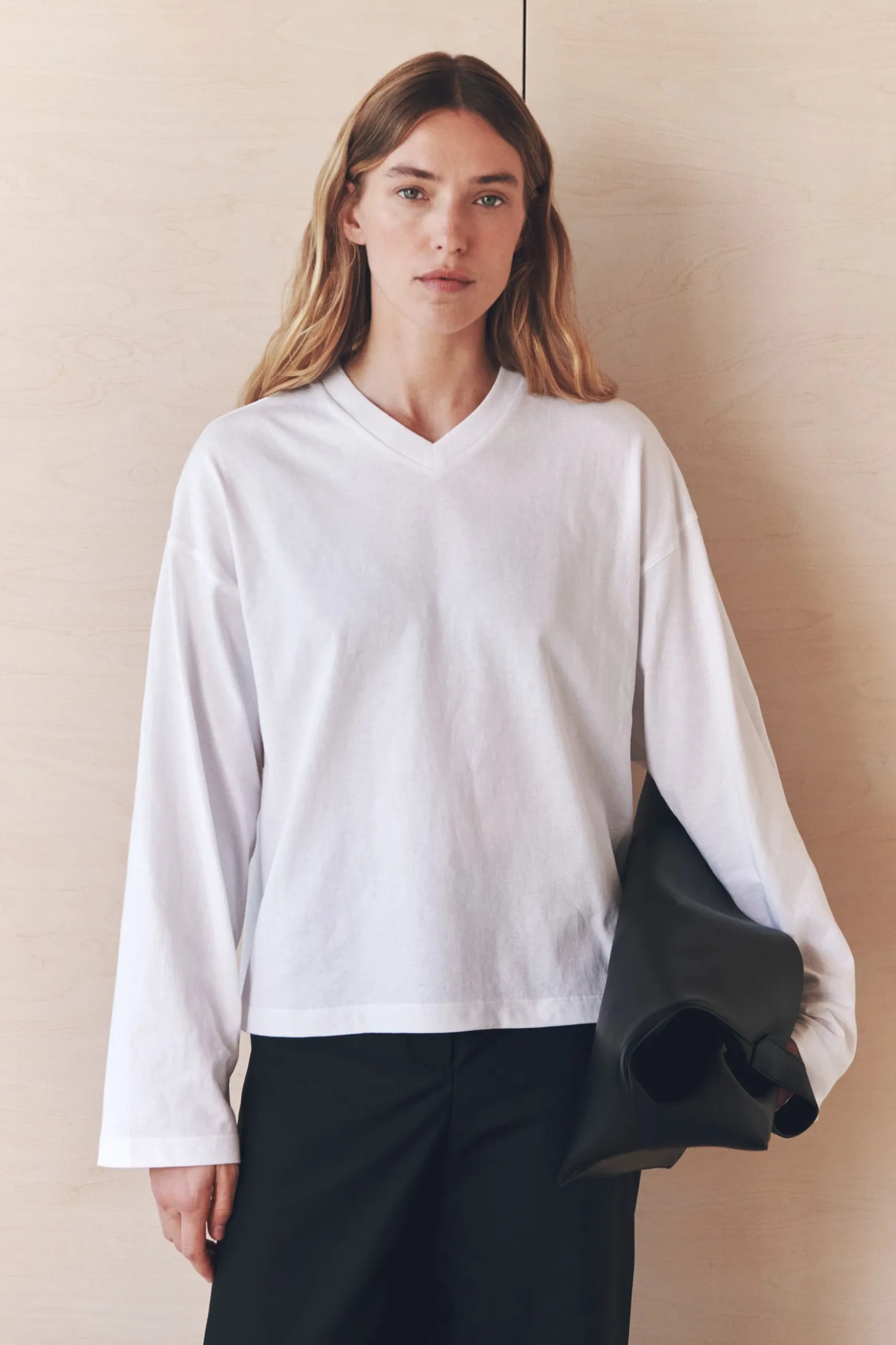 Stella V Neck Long Sleeve Tee
