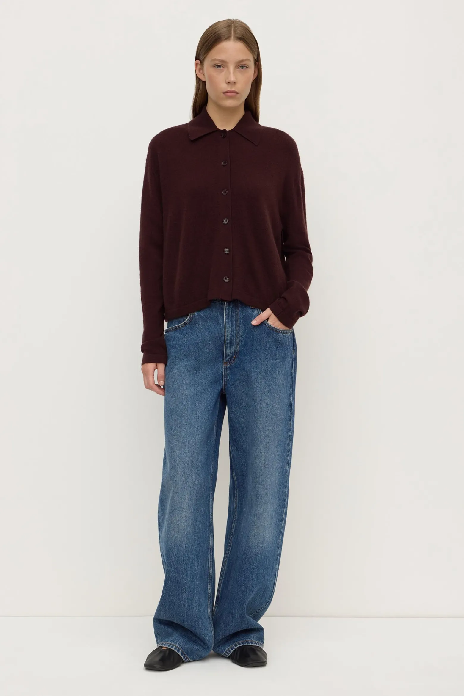 Wool Cashmere Knit Cardigan